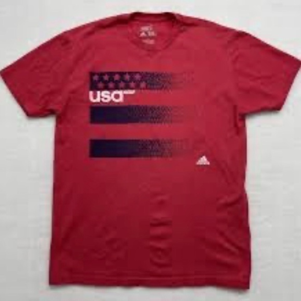 Adidas USA  red golf short sleeve T-shirt size 2XL